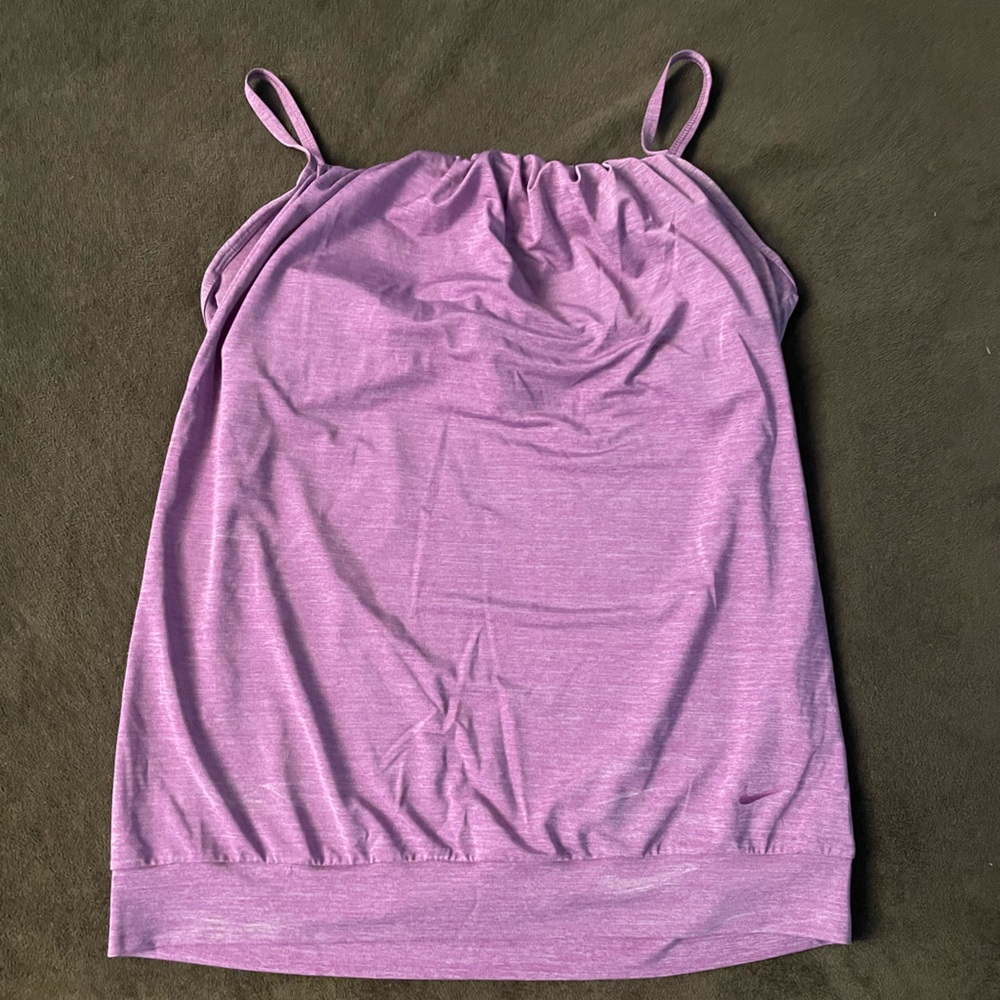 Nike Dri-Fit purple spaghetti strap tank, size medium